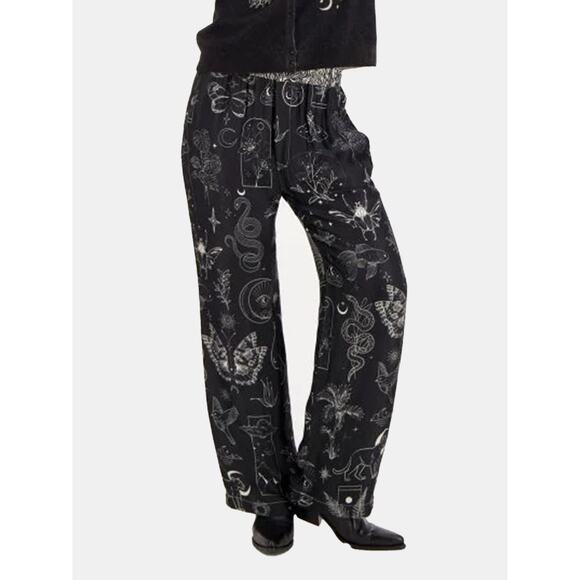 NWT Me369 Bailey Black Magic Wide Leg Pants Size S - Picture 1 of 8